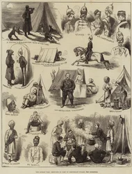 Der afghanische Krieg, Skizzen im Lager von Leutnant Pulley, 3. Goorkhas